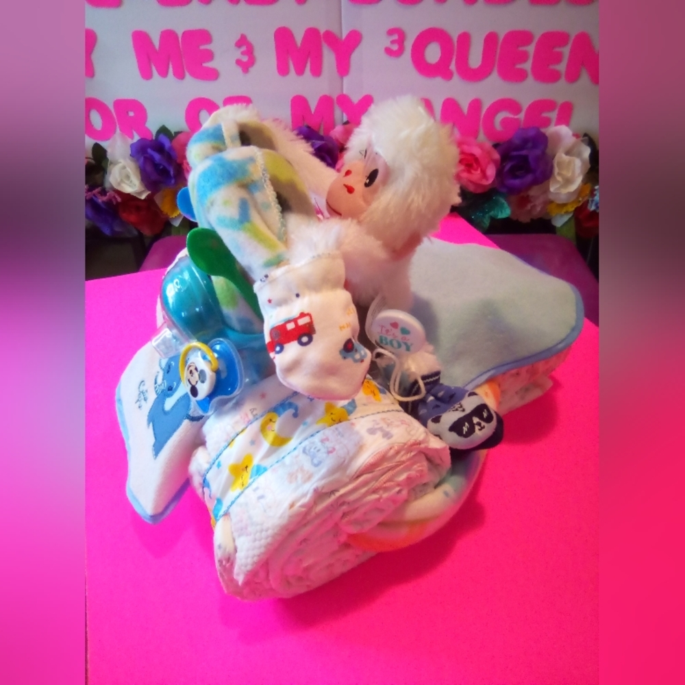 #158👉🏼SPYDER BIKE ("DIAPER CAKE") FOR A ("BABY BOY")